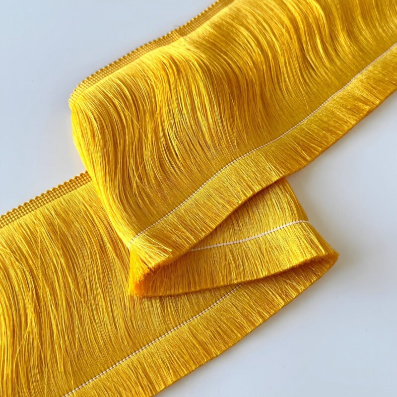 Franja Fio Fino - Amarelo Queimado